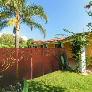 Custom Made Size - Outdoor Privacy Screen, Outdoor Privacy, Metal Wall Art, Panel, Gazebo, Custom Metal Art, Large Metal Wall Sculpture.