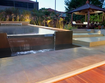 Custom Made- Corten Steel Water Feature - Water Basin.