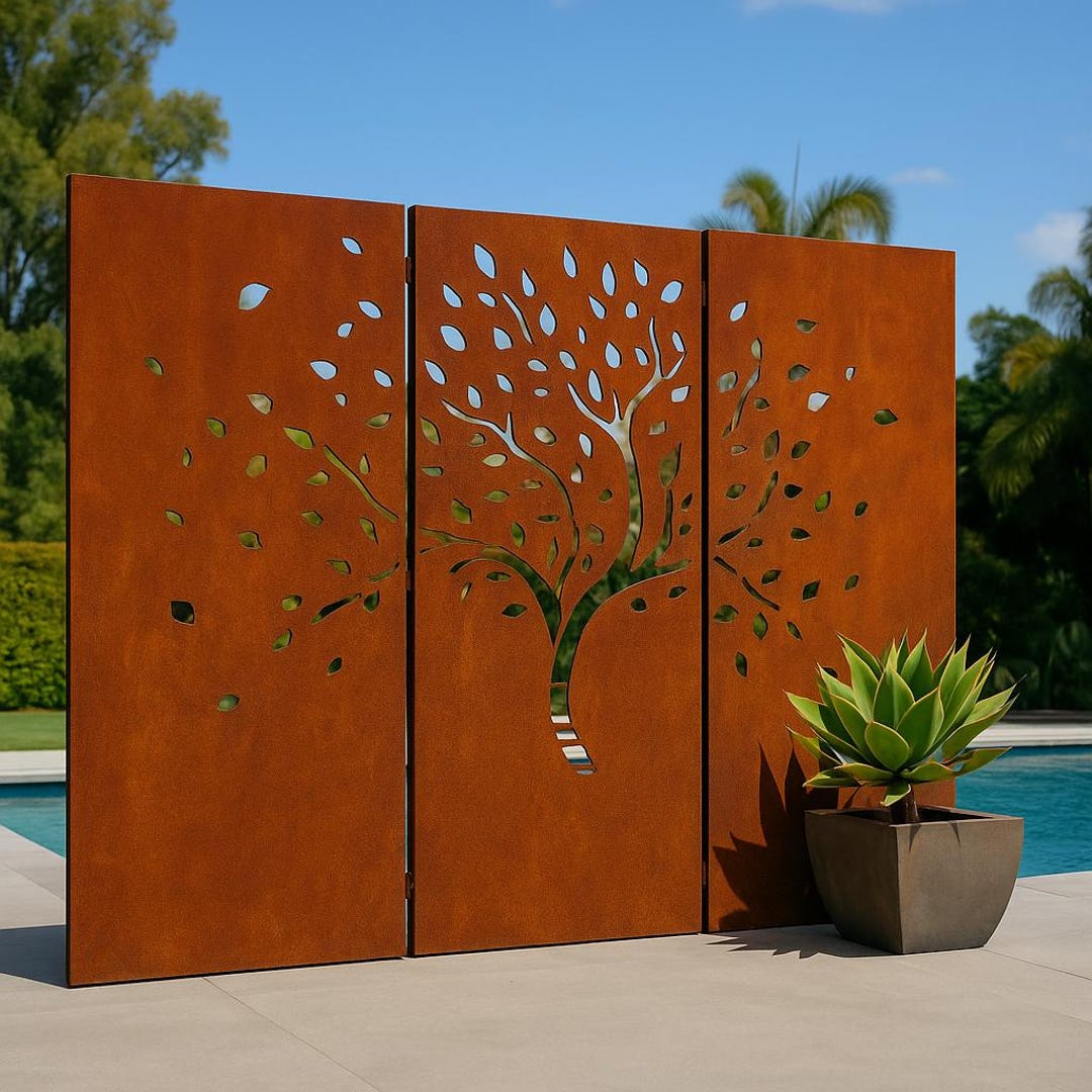 decorative-corten-steel-privacy-panels-laser-cut-art-for-modern