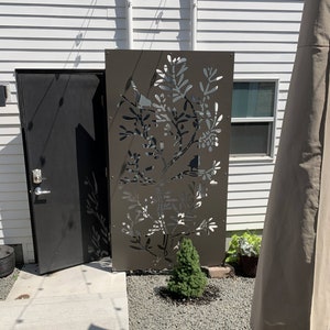 Custom Metal Outdoor Privacy Screen: Tree of Life Panel