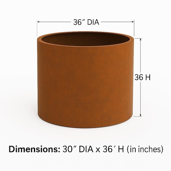Handcrafted Corten Steel Round Planter: Weather-resistant Indoor-outdoor Pot  - Etsy New Zealand