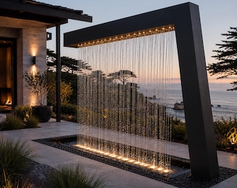 Arc of Serenity Water Feature - Contemporary Corten Steel for Timeless Elegance