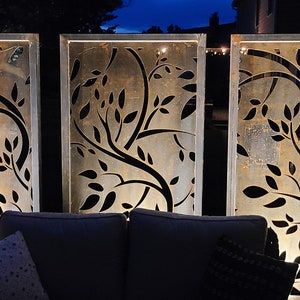 Kundenspezifischer Corten Stahl Sichtschutz: Metallwand-Kunst-Panel