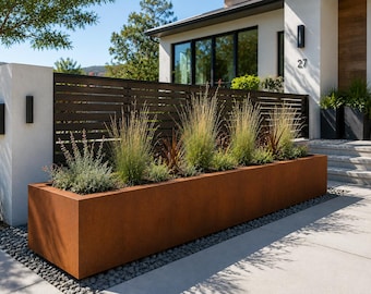 Maceteros personalizados de acero Corten de H&P Building: elegancia para interiores y exteriores con durabilidad industrial.