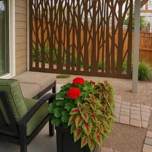 Custom Made Size - Outdoor Privacy Screen, Outdoor Privacy, Metal Wall Art, Panel, Gazebo, Custom Metal Art, Large Metal Wall Sculpture.
