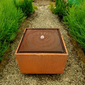 Echo Falls Water Feature - Stunning Corten Steel for Modern Outdoor Spaces