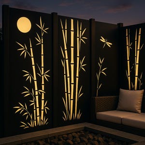Custom Made Size - Outdoor Privacy Screen, Outdoor Privacy, Metal Wall Art, Panel, Gazebo, Custom Metal Art, Large Metal Wall Sculpture.