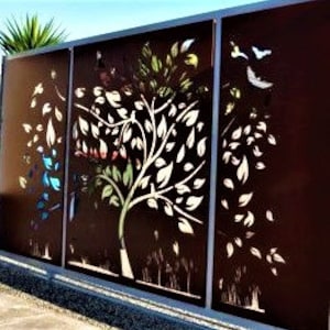 Custom Made Size - Outdoor Privacy Screen, Outdoor Privacy, Metal Wall Art, Panel, Gazebo, Custom Metal Art, Large Metal Wall Sculpture.