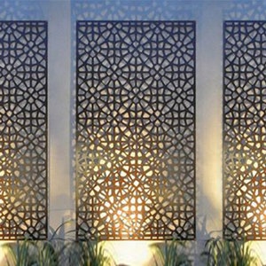 Custom Made Size - Corten Steel Outdoor Privacy Screens, Panel, Custom Metal Art, Large Metal Wall Sculpture.
