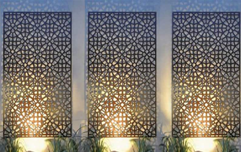 Custom-Made Corten Steel Outdoor Privacy Screens - Thumbnail 5