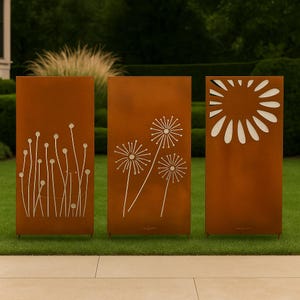 Custom Made Size - Outdoor Privacy Screen, Outdoor Privacy, Metal Wall Art, Panel, Gazebo, Custom Metal Art, Large Metal Wall Sculpture.