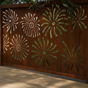 Custom Made Size -Outdoor Privacy Screen, Outdoor Privacy, Metal Wall Art, Gazebo, Custom Metal Art, Large Metal Wall Sculpture