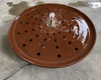 Corten Steel Water Fountain Bowl: Modern Garden Sculpture with Rust Patina