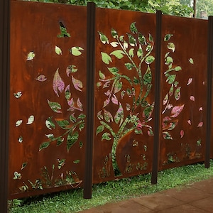Custom Made Size - Outdoor Privacy Screen, Outdoor Privacy, Metal Wall Art, Panel, Gazebo, Custom Metal Art, Large Metal Wall Sculpture.