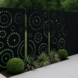 Custom Metal Privacy Panels for Outdoor Spaces – Corten Steel or Matte Black by H&P Building