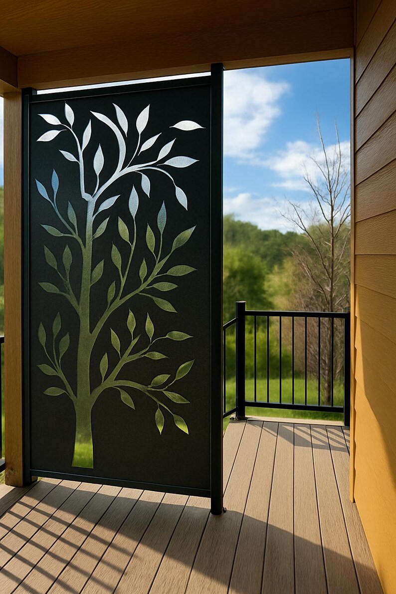 Nature Cut Out Railing Custom Metal Outdoor Privacy Screen: Tree of Life Panel - Etsy