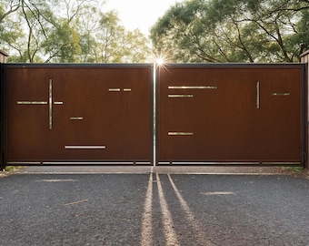 Custom Made Size - Outdoor Privacy Screen, Outdoor Privacy, Metal Wall Art, Panel, Gazebo  CORTEN STEEL