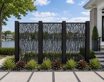 Architectural Corten Steel Privacy Panels – Double Layer Custom Metal Screens – 11 Gauge