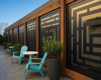 Custom Metal Privacy Screen: Corten Steel Outdoor Panel, Made in USA