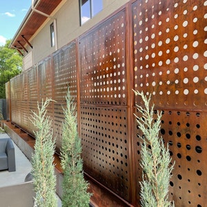 Custom Made Size - Corten Steel Outdoor Privacy, Metal Wall Art, Custom Metal Art, Large Metal Wall Sculpture.