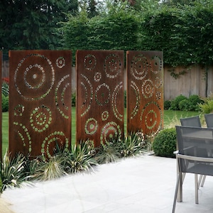 Custom Made Size - Outdoor Privacy Screen, Outdoor Privacy, Metal Wall Art, Panel, Gazebo, Custom Metal Art, Large Metal Wall Sculpture.