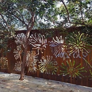 Custom Made Size - Outdoor Privacy Screen, Outdoor Privacy, Metal Wall Art, Panel, Gazebo  CORTEN STEEL