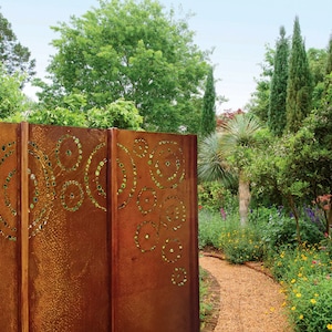 Custom Made Size - Outdoor Privacy Screen, Outdoor Privacy, Metal Wall Art, Panel, Gazebo, Custom Metal Art, Large Metal Wall Sculpture.