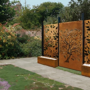 Custom Made Size - Outdoor Privacy Screen, Outdoor Privacy, Metal Wall Art, Panel, Gazebo, Custom Metal Art, Large Metal Wall Sculpture.