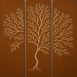 Abstract Tree,  Metal Privacy Screen Decorative Panel Outdoor Garden Fence Art, CUSTOM SIZE