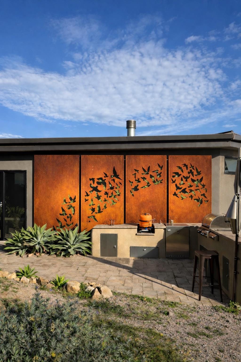 Modul Panel Tree Custom Corten Steel Privacy Panels – Tree Design - Etsy