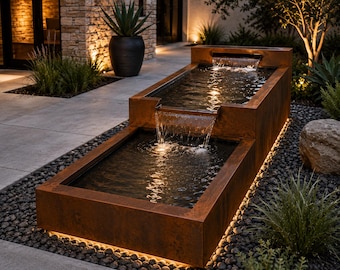 Custom Corten Steel Pond & Water Feature