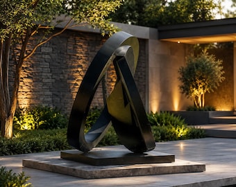 Large Abstract Metal Sculpture | Modern Outdoor Garden Art, Steel