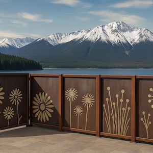 Custom Made Size - Outdoor Privacy Screen, Outdoor Privacy, Metal Wall Art, Panel, Gazebo, Custom Metal Art, Large Metal Wall Sculpture.