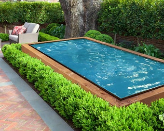 Custom Made- Corten Steel Water Feature - Water Basin, Solid Panel. The Best Outdoor Water Fountains .