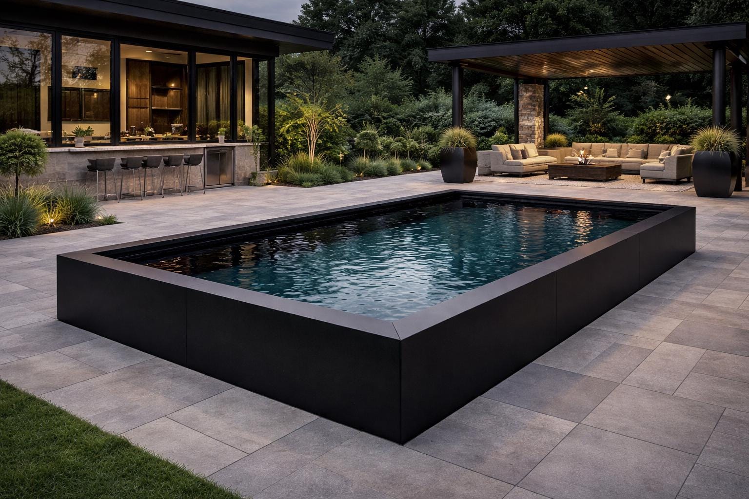 Custom Corten Steel Plunge Pool – Luxury Outdoor Design & Modern ...