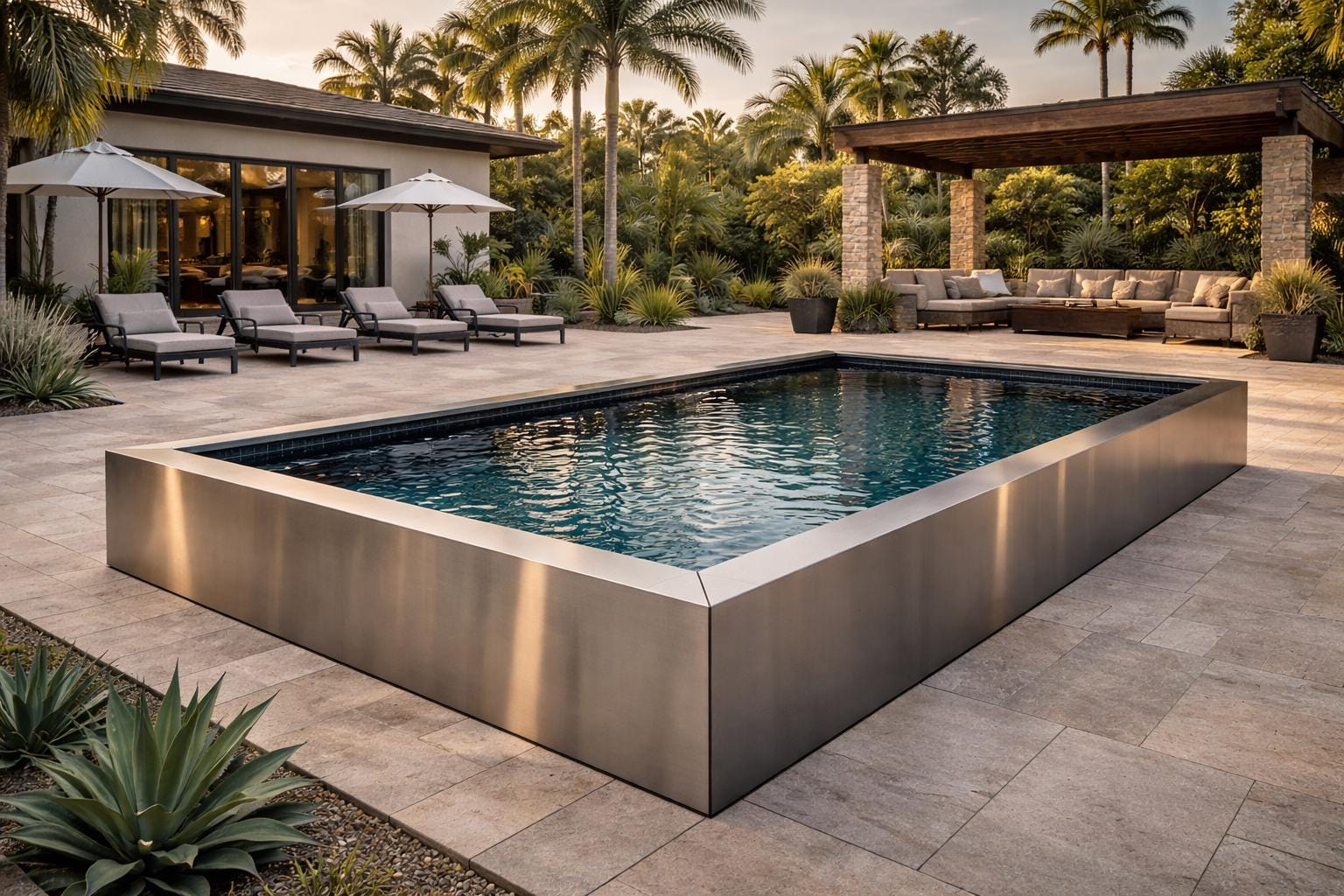 Custom Corten Steel Plunge Pool – Luxury Outdoor Design & Modern ...
