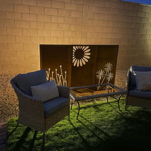 Custom Made Size - Outdoor Privacy Screen,  Metal Wall Art, Custom Metal Art, Large Metal Wall Sculpture.