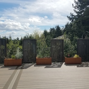 Custom Made Size - Outdoor Privacy Screen, Outdoor Privacy, Metal Wall Art, Panel, Gazebo, Custom Metal Art, Large Metal Wall Sculpture.
