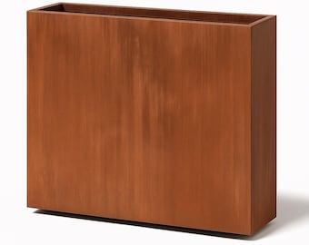 Custom Corten Steel Planter Box: Indoor Outdoor Raised Bed