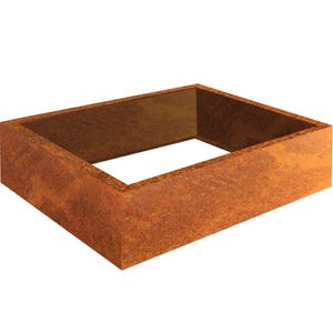 Modern Corten Steel Raised Garden Bed – Durable, Rust-Patina Planter Box USA-Made