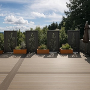 Custom Made Size - Outdoor Privacy Screen, Outdoor Privacy, Metal Wall Art, Panel, Gazebo, Custom Metal Art, Large Metal Wall Sculpture.