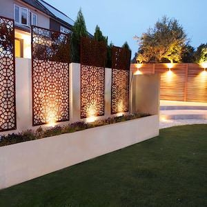 Custom Made Size - Outdoor Privacy Screen, Outdoor Privacy, Metal Wall Art, Custom Metal Art, Large Metal Wall Sculpture. Corten Steel
