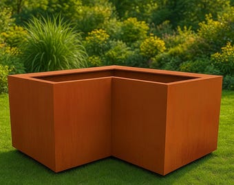 Custom Corten Steel Planter Box: Raised Garden Bed