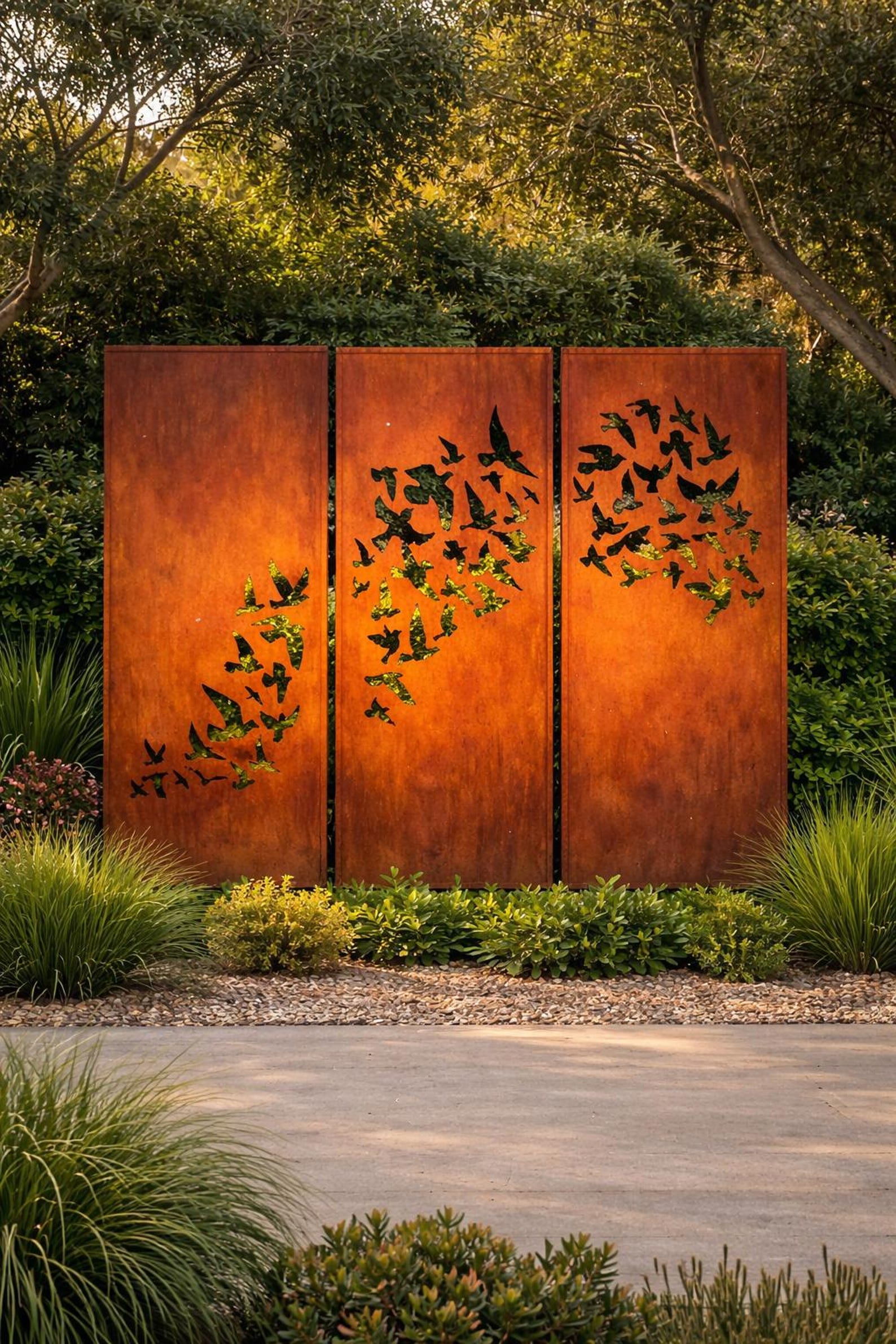 Modul Panel Tree Custom Corten Steel Privacy Panels – Tree Design - Etsy