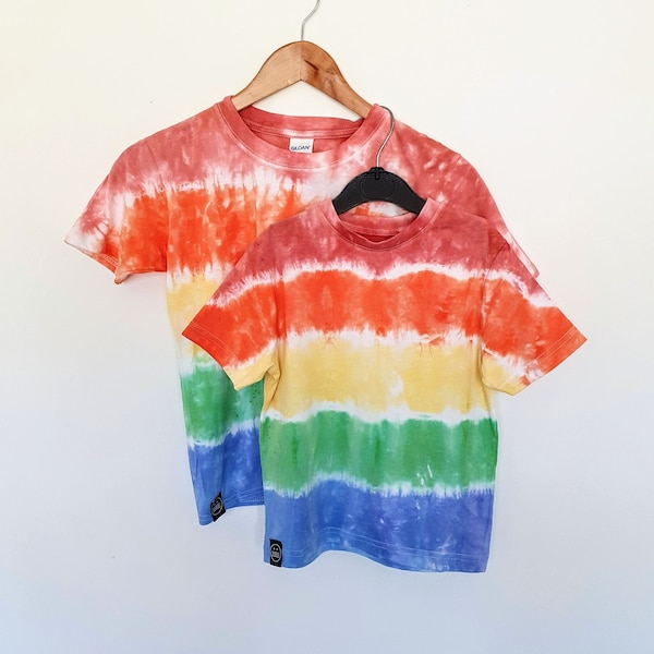 Enfants enfants arc-en-ciel tie-dye coton t-shirt