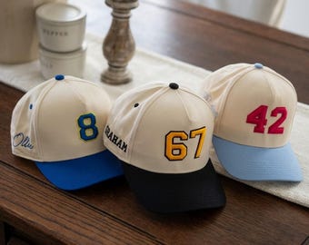 Embroidered Custom Sports Number, 3D Puff Baseball Cap, Personalized Team Trucker Hat for Gameday Boy Moms