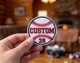 Custom Baseball Name Number Embroidered Patch: Sports Team Badge, DIY Decor Gift