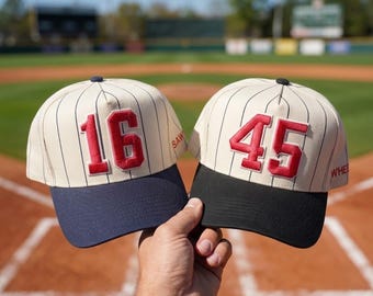 Custom Embroidered Sports Number Hat, Puff Embroidered Baseball Cap, Player Number, Canvas Trucker Hat, Game Day, Personalized Sport Mom Hat