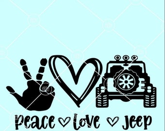 Free Free 144 Peace Love Jeep Svg SVG PNG EPS DXF File