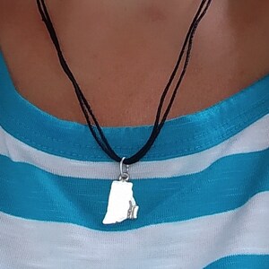 Rhode Island Silver charm necklace - Handmade